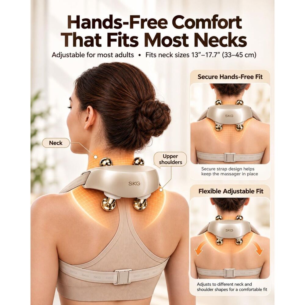 SKG KneadNova Titanium Luxury Neck Massager Deep Tissue Massage New Sealed - Picture 6 of 11